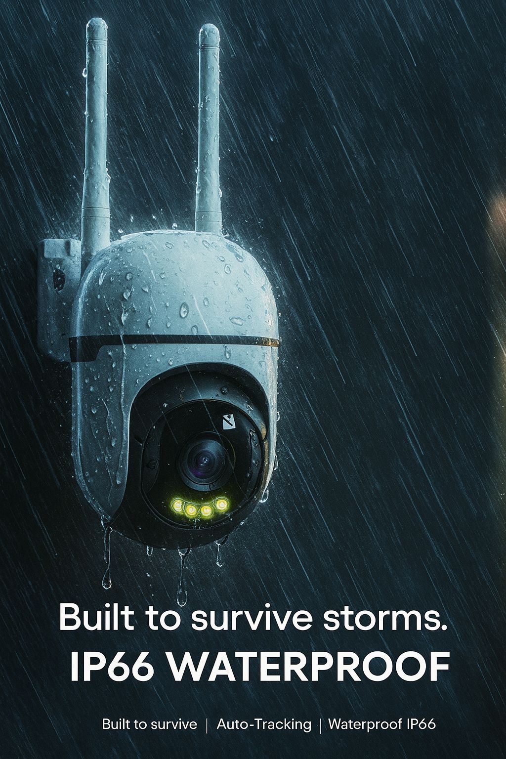 360° Outdoor PTZ Security Camera – AI Motion Detection, Night Vision & 2K HD