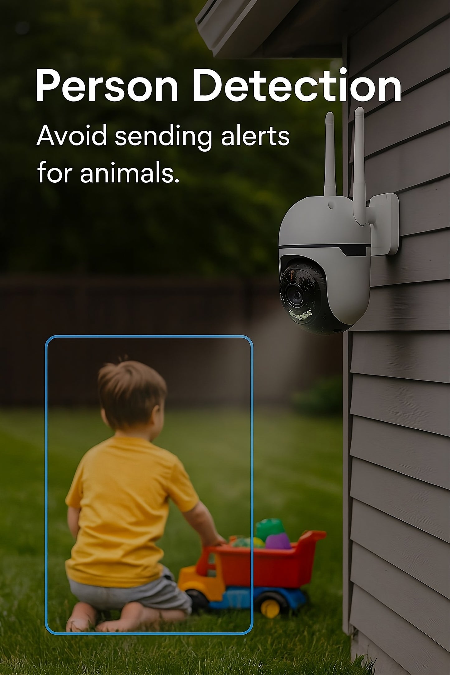 360° Outdoor PTZ Security Camera – AI Motion Detection, Night Vision & 2K HD